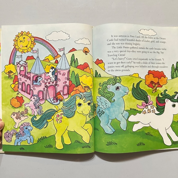 RARE Vintage 1985 My Little Pony Under the Big Top Hard Cover Story Book Bradley - Picture 5 of 13